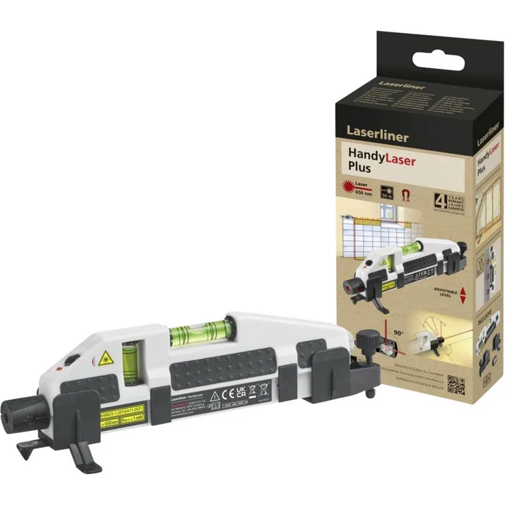 LASERLINER Wasserwaage Laserliner HandyLaser Plus 025.04.00E, Laser-Wasserwaage mit Punktlaser und Magnethalterung