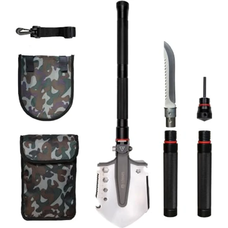 Dönges Multifunktionaler Klappspaten All-in-One, in Camouflage Tasche – Bild 2
