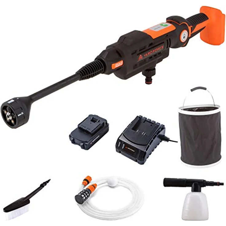 Yard Force AquaJet Akku-Hochdruckreiniger LW C02A für Bewässerung, Reinigung & Desinfektion, 20V / 2,5 Ah, max. 22 bar Druck, Durchflussmenge 180 L/h, mit Akku – Bild 1