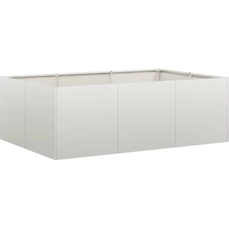 vidaXL Pflanzkübel 120x80x40 cm Edelstahl, Hochbeet mit viel Platz für Pflanzen, rostbeständig – Bild 1
