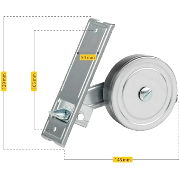 Schellenberg 50100 Einlasswickler MAXI für Rollladengurte mit 23 mm Breite, Lochabstand 10,5 cm – Bild 5