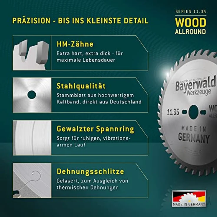 Bayerwald HM Kreissägeblatt - 170 x 2.6 x 30 Z=48 WZ – Bild 7