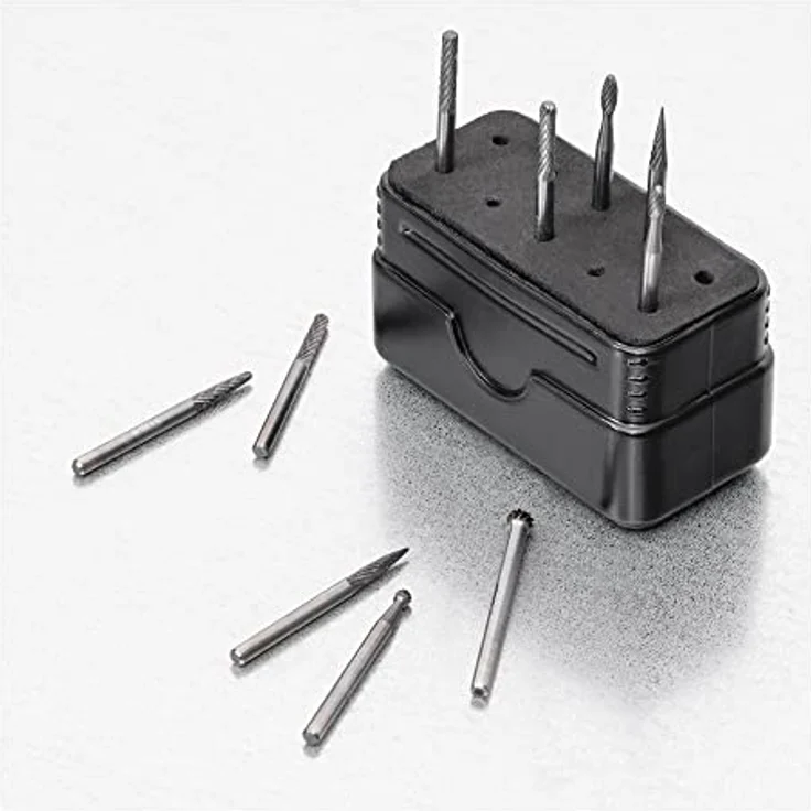 STIER HM Frässtifte-Set 10-tlg., 3 mm Schaft, robuster Frässtift für Holz, Stein und Metallbearbeitung – Bild 5