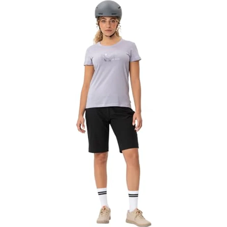 Vaude Cyclist T-Shirt V, Damen Arbeitsshirt aus 70% Baumwolle, violett, Regular Fit, schnell trocknend – Bild 7