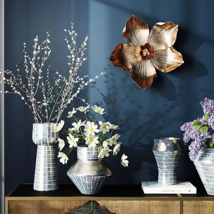 Kare Design Wandschmuck Orchid Gold 44cm, goldener Wandschmuck als Blumen Motiv in der Farbe Gold, Eyecatcher für die Wand als Accessoire für das Wohnzimmer (H-B-T) 44,3x40,1x12cm – Bild 3