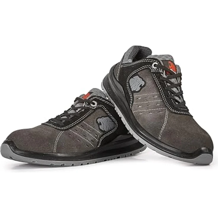 U-POWER Sicherheitshalbschuh CARLOS S1P SRC, atmungsaktives Veloursleder, gelochte Aluminiumkappe, durchtrittsichere Zwischensohle, rutschhemmende Sohle, Größe 38 – Bild 4