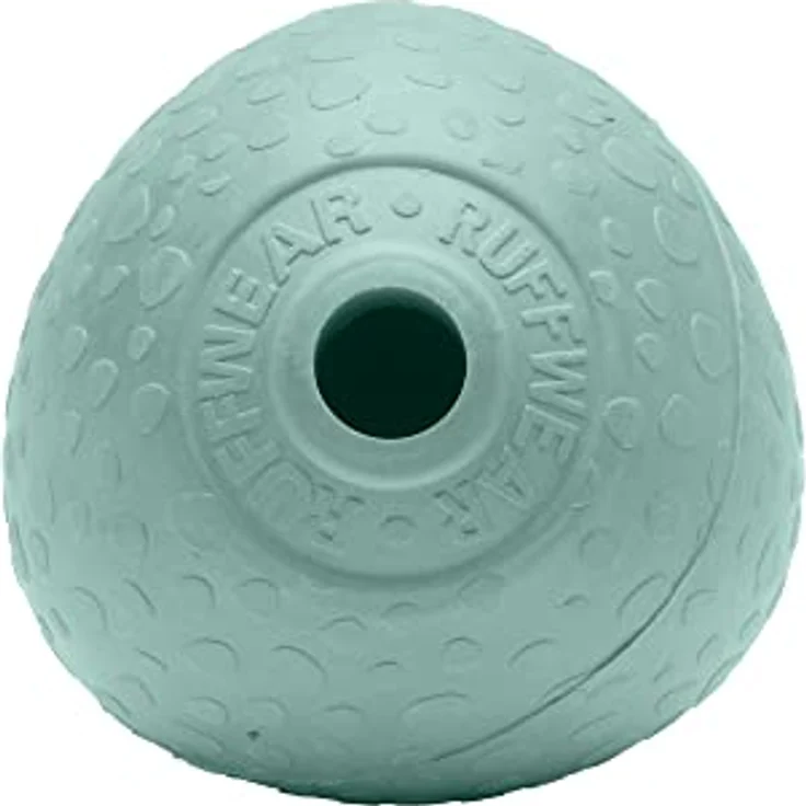 RUFFWEAR Huckama Hundespielzeug, Interaktives Pfeifen-Wurf-/Fang-/Apportierspiel aus Naturkautschuk, hüpfender eiförmiger Ball für drinnen und draußen, Langeweilebrecher, Sage Green – Bild 1
