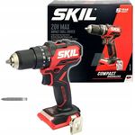 SKIL Akku-Bohrschrauber 3075 CA, 20 V, (Set) - 20V Akku-Schlagbohrmaschine mit Zweiganggetriebe, LED-Arbeitsstrahler und bürstenlosem Motor