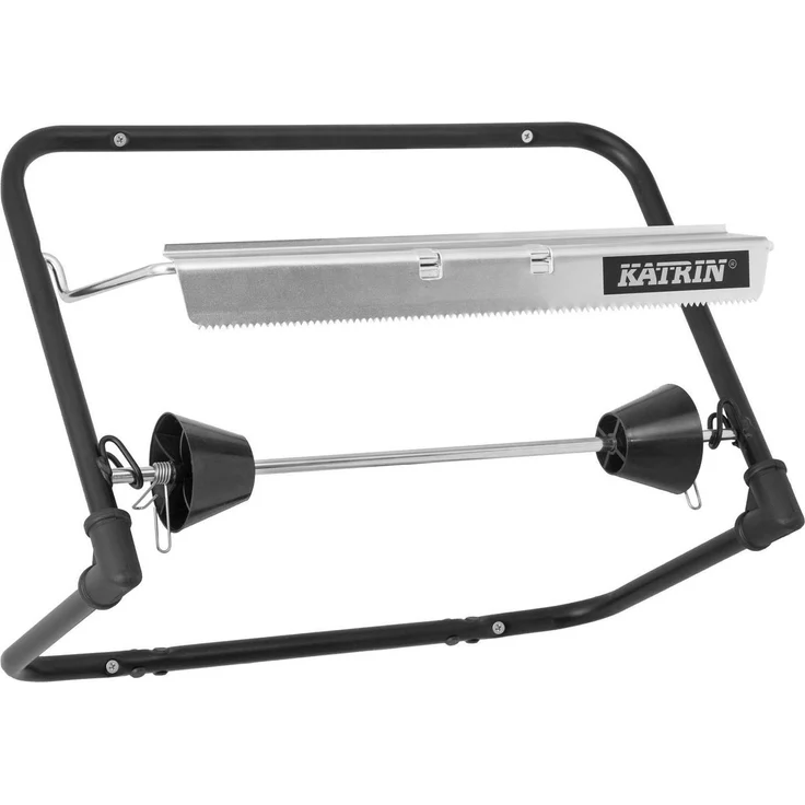 Katrin Industrial Wall Dispenser, Papierhandtuchspender für Großrollen bis 40 cm, schwarzes Metall – Bild 1