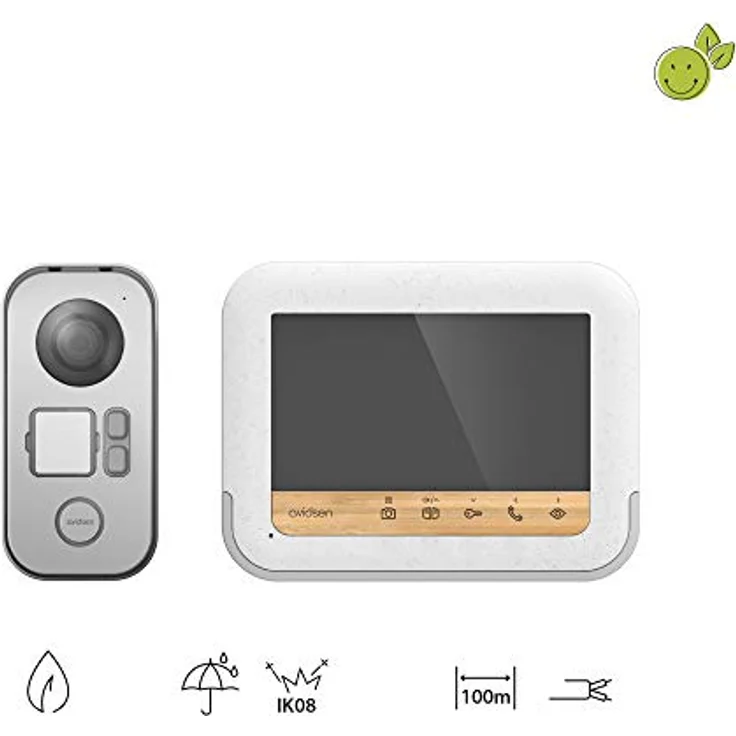 Avidsen BAMBOOVIEW - umweltfreundliche Videosprechanlage 2-Draht-Technik, 7-Zoll-Monitor – Bild 5