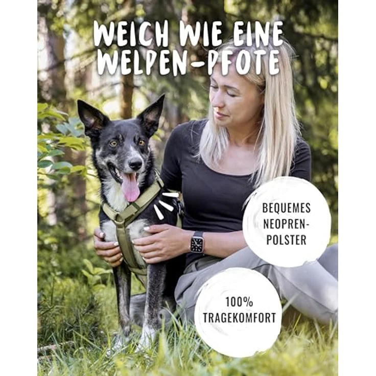 Rudelkönig Hundegeschirr Bella, gepolstertes Y-Design Brustgeschirr mit Haltegriff, verstellbar für kleine und mittelgroße Hunde – Bild 2