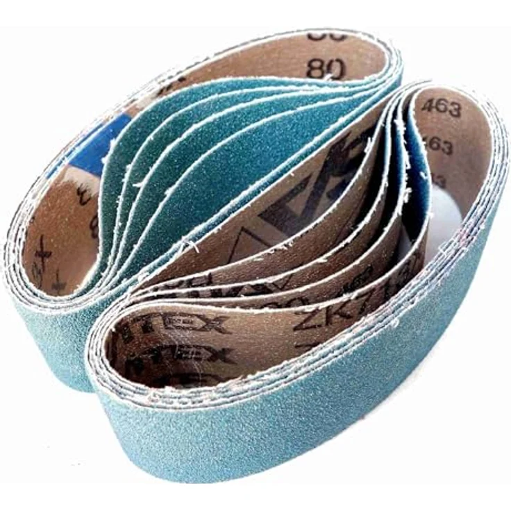 VSM Schleifband ZK713X Zirkonkorund, 40 x 305 mm, Körnung P80, 10 Stück für Metall und Edelstahl, reißfeste Gewebeunterlage, Profi-Qualität – Bild 2