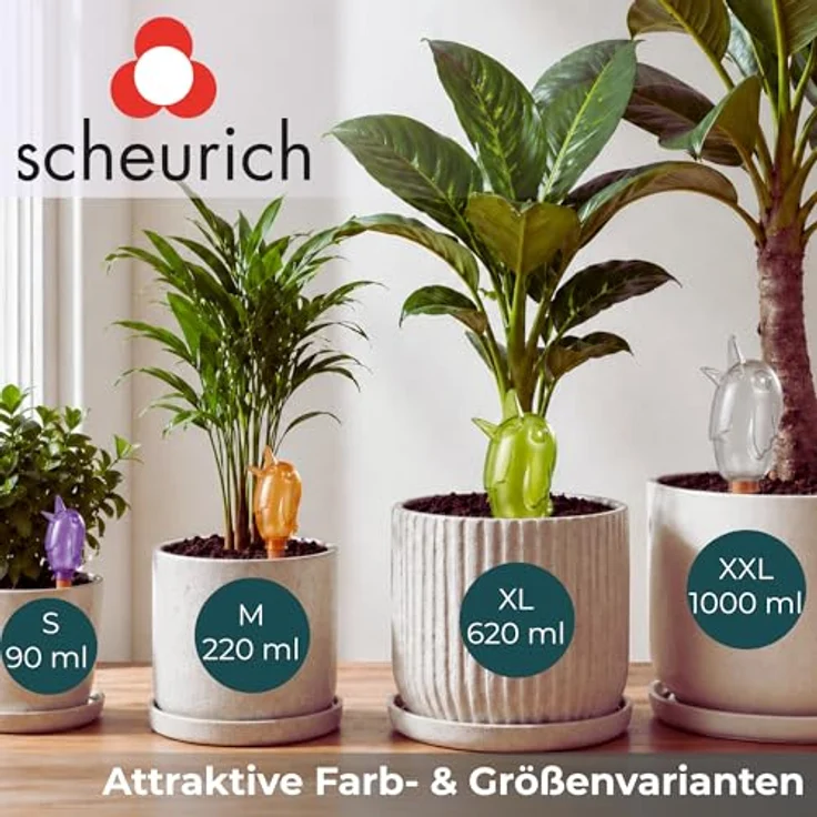 Wasserspender Bördy Farbe Grün, Größe 20cm, Inhalt 220ml für bis zu 4 Tage Bewässerung Ihrer Pflanzen (4) - Scheurich – Bild 9