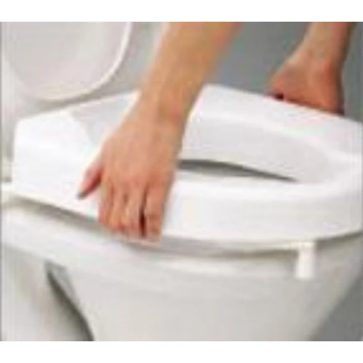 Etac Hi-Loo 10 cm Toilettensitzerhöhung mit festem Deckel und Halterungen, max. Benutzergewicht 150 kg – Bild 3