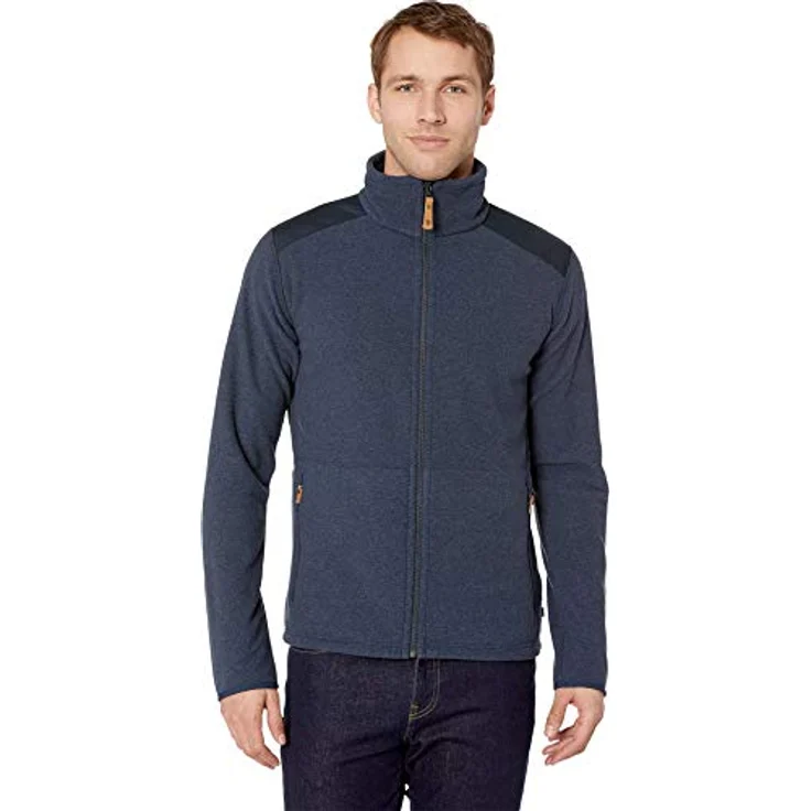 Fjällräven Fleecejacke Sten, aus Recycling-Polyester, melierte Optik, grau – Bild 4