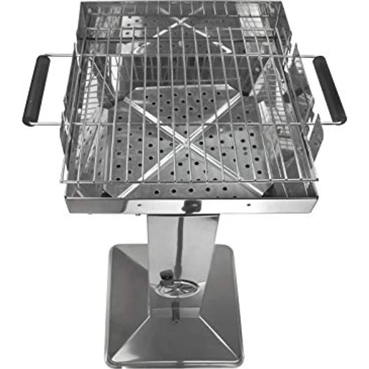 Design Säulengrill Trichtergrill Holzkohlegrill BBQ Edelstahl – Bild 6