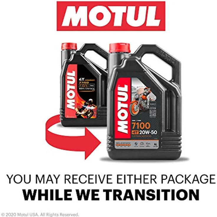 Motul 104104 7100 4T, 20 W-50, 4 L, 300x234x114 – Bild 2