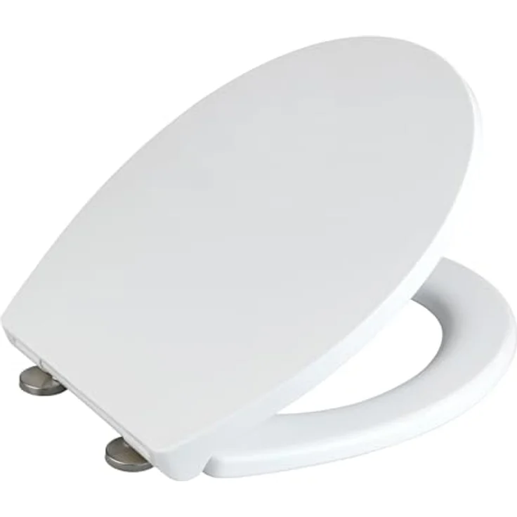 Wenko WC-Sitz Ostuni Easy Close, ovaler Thermoplast Toilettendeckel, weiß, 300 kg belastbar, Hygienebefestigung mit Fix-Clip – Bild 5