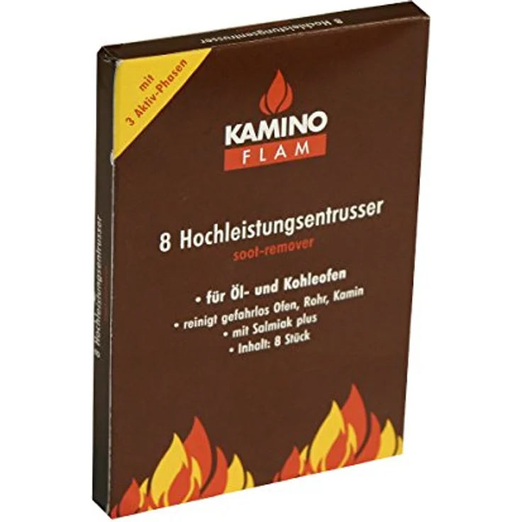 KaminoFlam Rußentferner zur Reinigung von Ölofen & Kohleofen - Hochleistungs EntRußer für den Ofen - Kaminreiniger Würfel für Öl & Holzkohle öfen – Bild 2