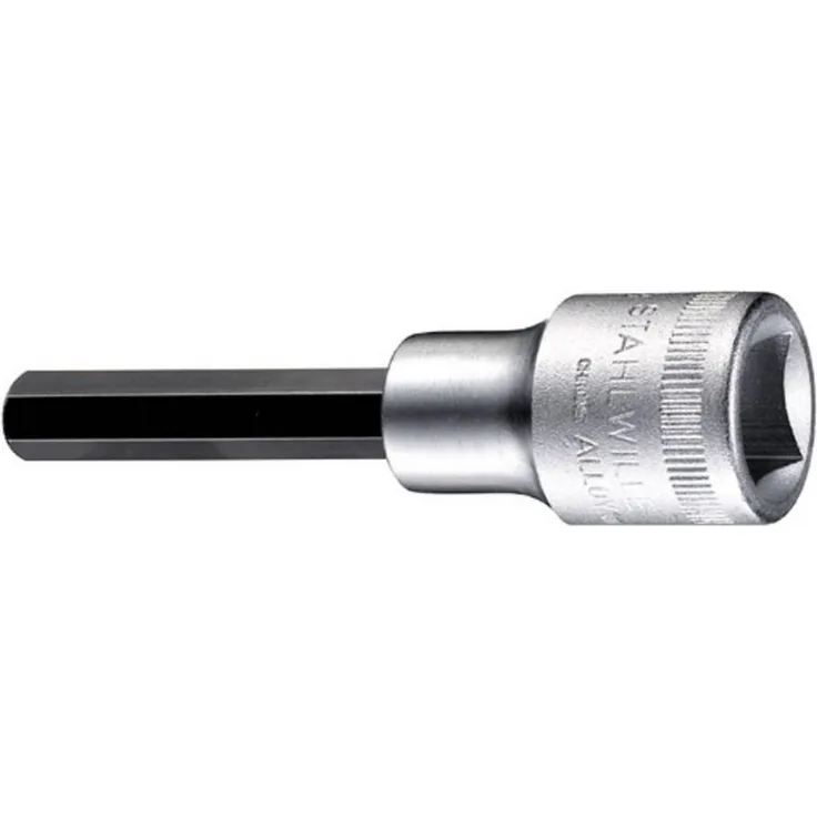 Stahlwille Bit- und Steckschlüsselset 1/2″, 8 mm, Innensechskant, Chrome-Alloy-Stahl, verchromt, nach DIN 7422