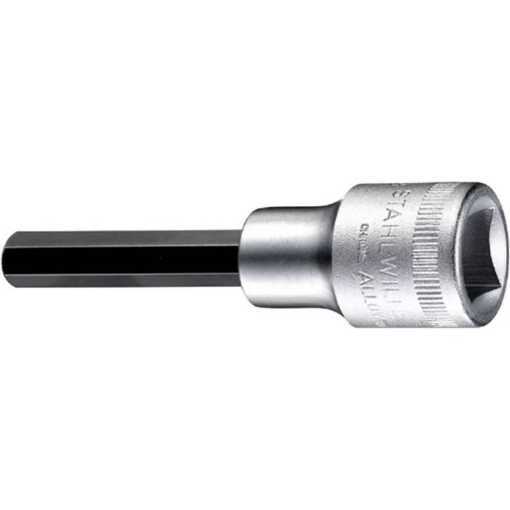 Stahlwille Bit- und Steckschlüsselset 1/2″, 8 mm, Innensechskant, Chrome-Alloy-Stahl, verchromt, nach DIN 7422