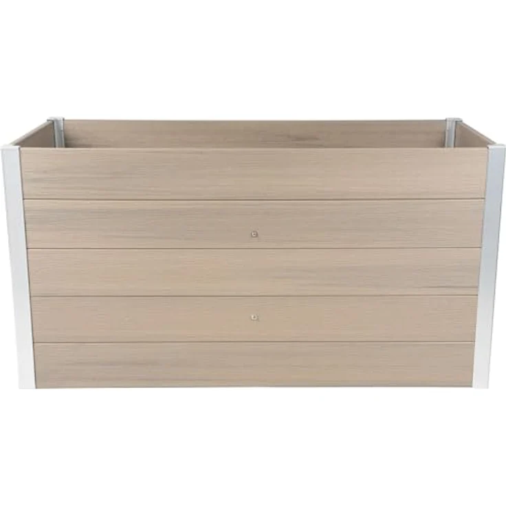 dobar® XXL WPC-Hochbeet als Bausatz - 146 x 70 x 75 cm - Silbergrau – Bild 2