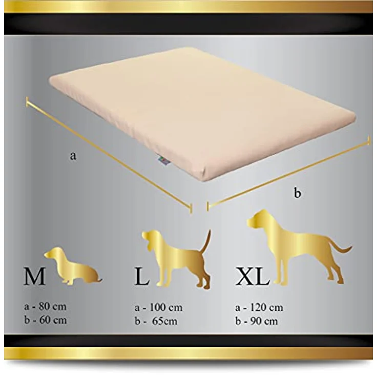 FORTISLINE Hundematte Hundebett Capri (M - 80cm x 60cm, Schwarz) – Bild 4