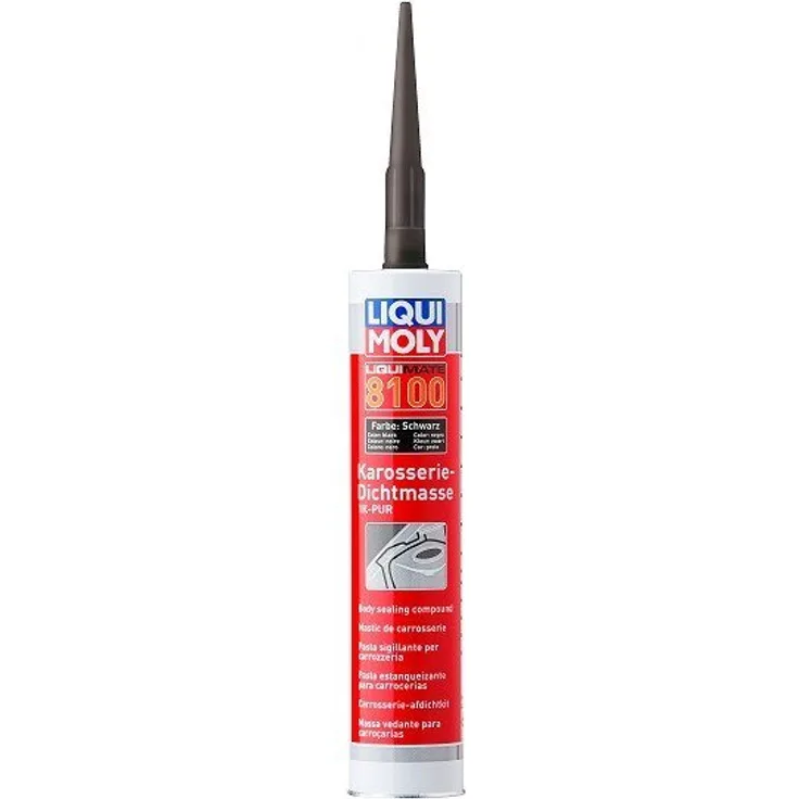 Liqui Moly Liquimate Karosseriedichtstoff 8100, 1K-PUR Montagekleber, schwarz, 300 ml, überlackierbar und standfest