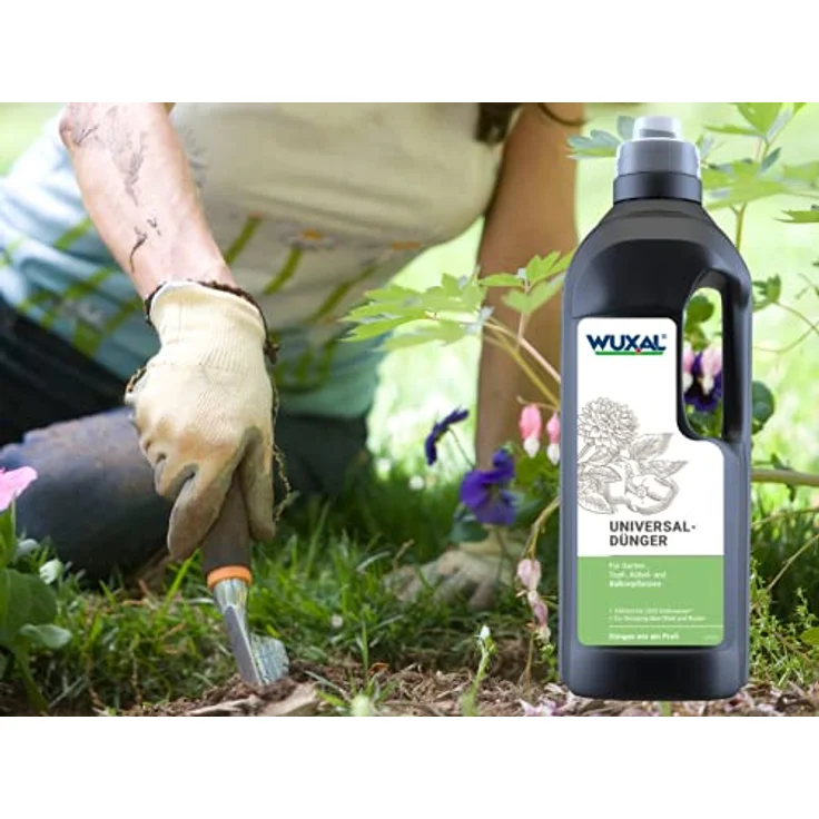 Wuxal Universaldünger für gesunde, vitale Pflanzen mit Spurennährstoffen für Garten-, Topf-, Kübel- und Balkonpflanzen 1L – Bild 3