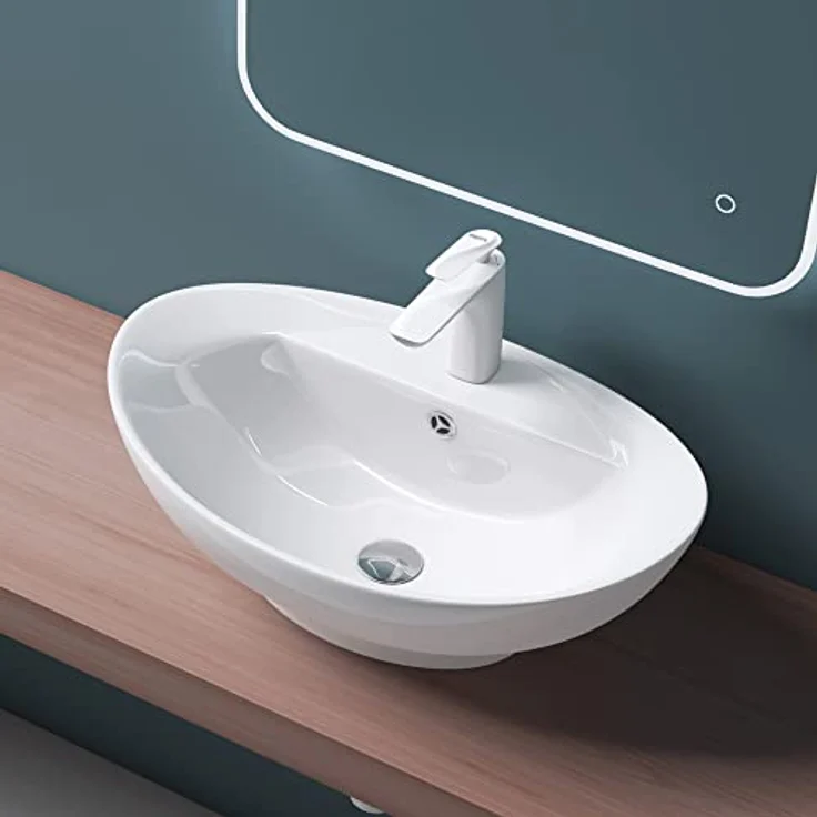 Mai & Mai Aufsatzwaschbecken Brüssel302 in weiß aus Keramik ovale Form – Bild 3