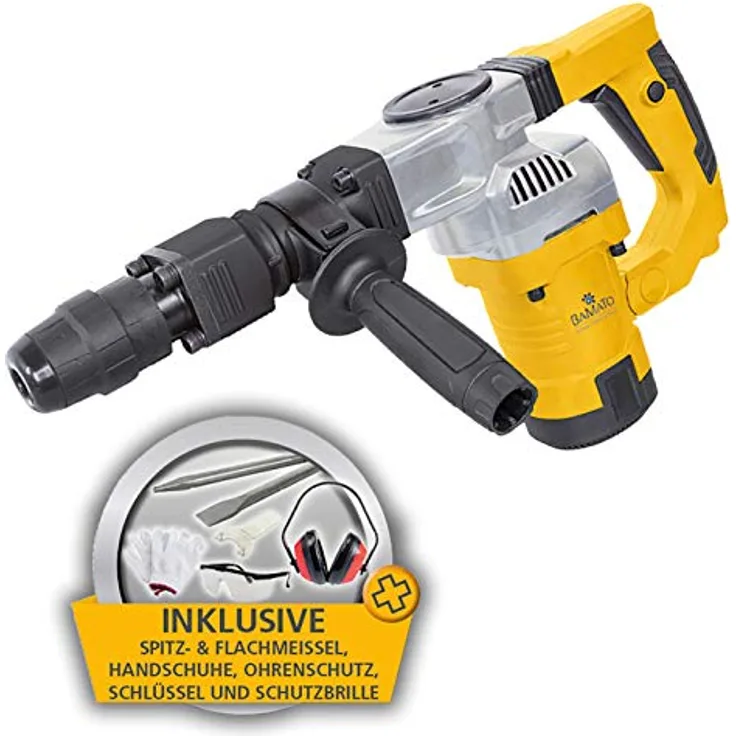 BAMATO Bohrhammer / Abbruchhammer STH-150 mit 7-tlg. Zubehörset