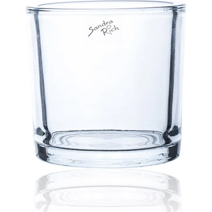 Sandra Rich Glasübertopf "Cylindrical Heavy Pot", transparent, Höhe 12 cm, Außendurchmesser 12 cm/11 cm