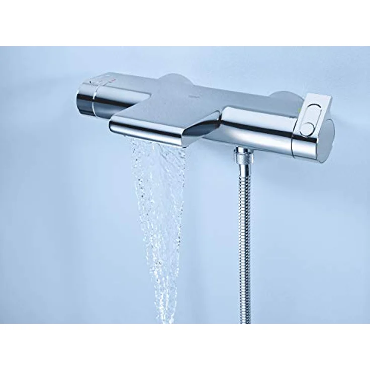 GROHE Grohtherm 2000 - Thermostat- Wannenbatterie (integrierte Wassersparfunktion, XL Wasserfall, Sicherheitssperre bei 38°C) , chrom, 34174001 – Bild 5