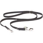 Julius-K9 Double leash 20 mm 2.2 m 50 kg dog adjustable (Hund), Halsband + Leine, robustes Set für große Hunde in Schwarz