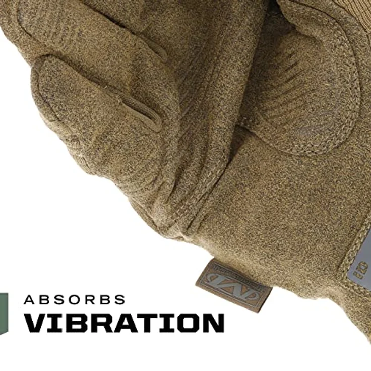 Mechanix Wear M-Pact® Coyote Arbeits-Handschuhe, Medium, Stoßschutz mit TPR, touchscreen-fähige Kunstlederhandfläche, braun – Bild 4