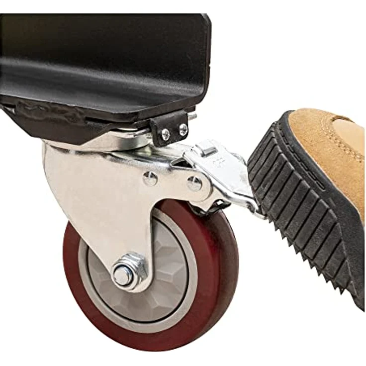 STIER Materialständer, höhenverstellbar 710-960 mm, Tragkraft 50 kg, Neigung verstellbar 0-45°, mobil mit 4 Lenkrollen, Werkstattausrüstung – Bild 4