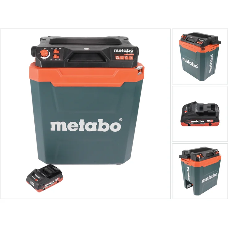 Metabo KB 18 BL Akku Kühlbox 18 V, 28 l mit Warmhaltefunktion und 1x 4,0 Ah Akku - ohne Ladegerät