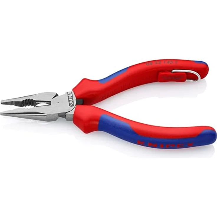 KNIPEX 08 22 145 T Spitz-Kombizange schwarz atramentiert mit Mehrkomponenten-Hüllen, mit integrierter Befestigungsöse zum Anbringen einer Absturzsicherung 145 mm – Bild 2