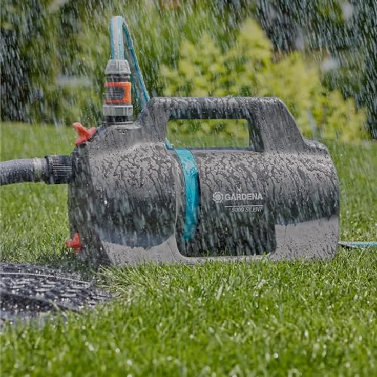 Gardena 5000 Silent Wasserpumpe, Gartenpumpe mit 5000 l/h Fördermenge, geräuscharm und robust – Bild 3