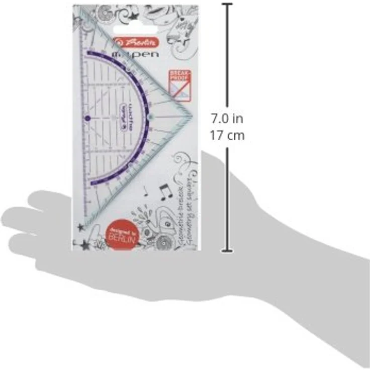 Herlitz Geometriedreieck, my pen, 16 cm, farblich sortiert – Bild 4