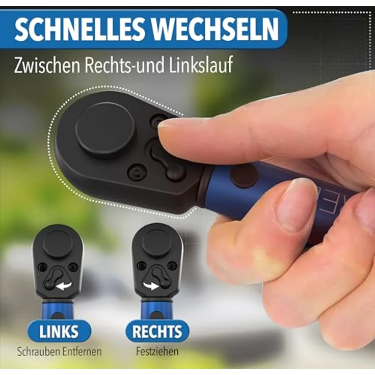 STONE REEF 21-teiliges Drehmomentschlüssel-Set 1/4 Zoll, 1–25 Nm, präziser einrastender Torque Wrench für Fahrrad, MTB & E-Bike, inkl. Bits, ergonomischer Griff, hohe Genauigkeit – Bild 3