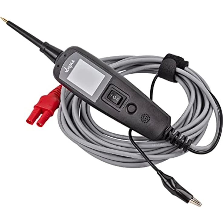 DEMA Multifunktions-Prüfer DMP8, Spannungsprüfer für KFZ mit TFT-Display, 12/24 Volt, inklusive Tragetasche und Adapter – Bild 2
