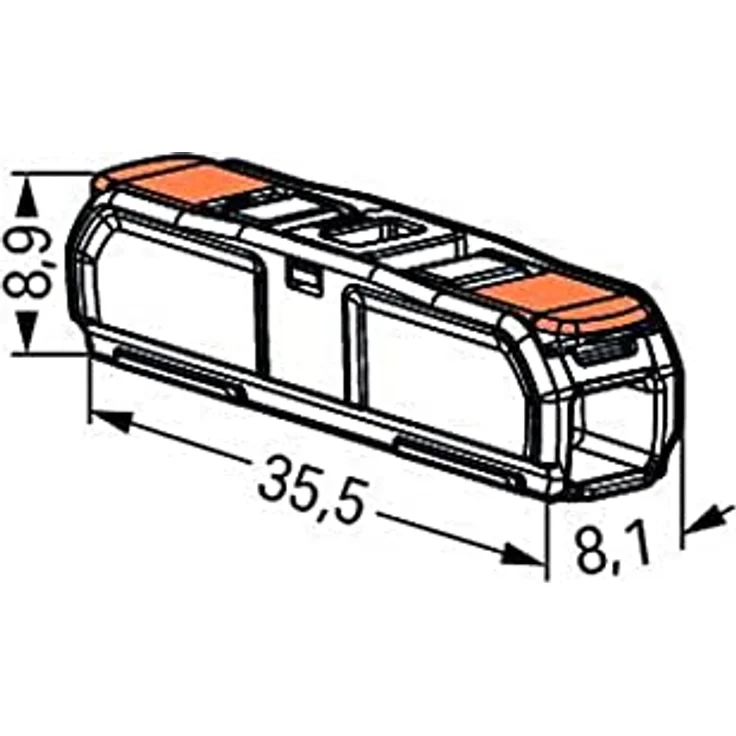 Wago Durchgangsklemme 221-2411, Hebelklemme für 2 Leiter, 0,2 mm² - 4 mm², 60 Stk. – Bild 8