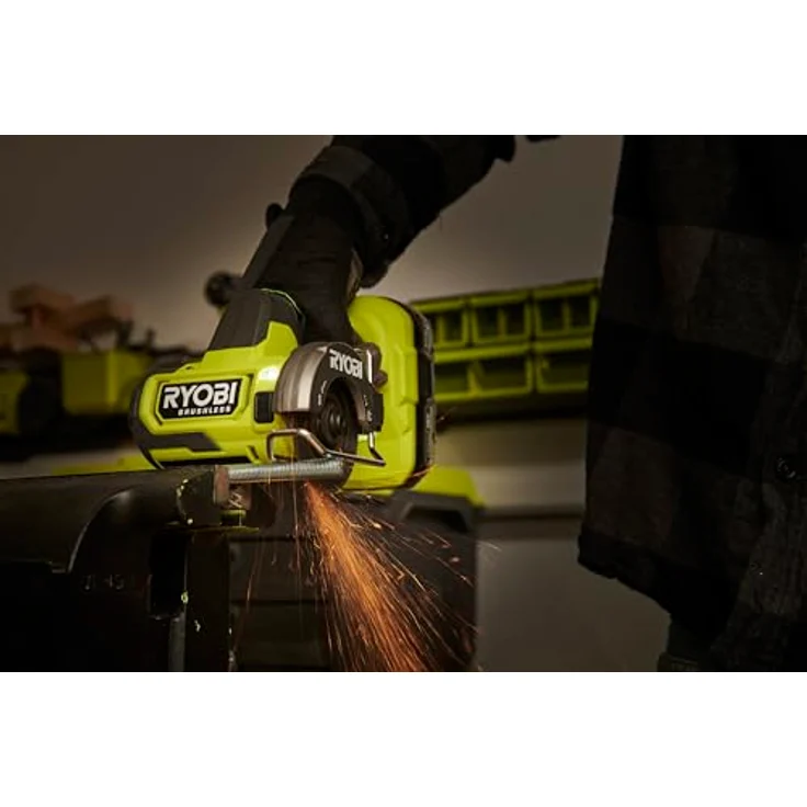 RYOBI RCT18BL-0 Brushless Akku-Trennsäge, 76 mm Scheibendurchmesser, Kompakt und einhändig bedienbar, LED-Beleuchtung, G5 GripZone – Bild 2