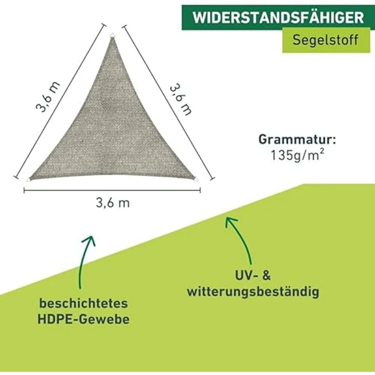 Windhager Sun Sail ELBA Dreieck – Bild 5