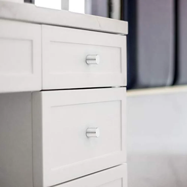SO-TECH Möbelknopf BRISTOL, Ø 30 mm, Höhe 32 mm, gebürsteter Edelstahl, inkl. M4 Befestigungsschraube – Bild 2