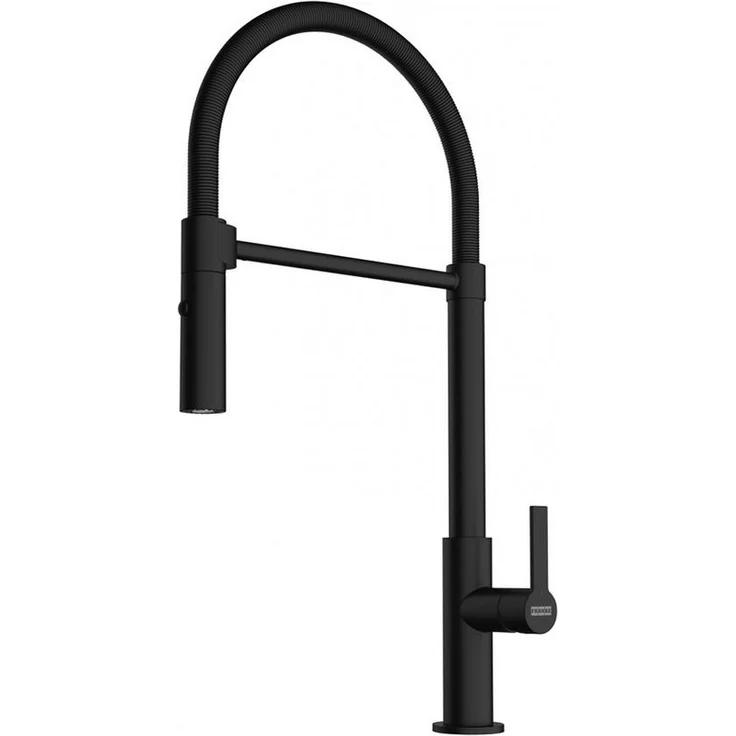 FRANKE Küchenarmatur Maris Slim Semi-Pro, ausziehbar, Hochdruck, Black Matt
