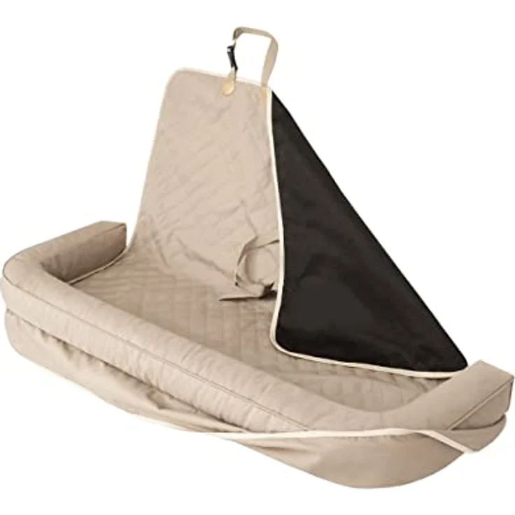 DOGGY Hundeautositz, Hundebox, Hundebett, Transportboxen, Rückbank, Hundedecke, Hundekörbchen, Katzenbett für kleine Hunde 135 x 45 cm Beige Oxford, Universalität, Stabile Riemen, Leicht zu reinigen, Wasserdicht, OEKO-TEX-zertifiziert – Bild 3