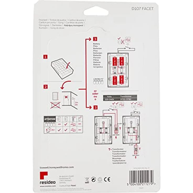 Honeywell Home Kabelgebundene Türklingel -Facet – Bild 3