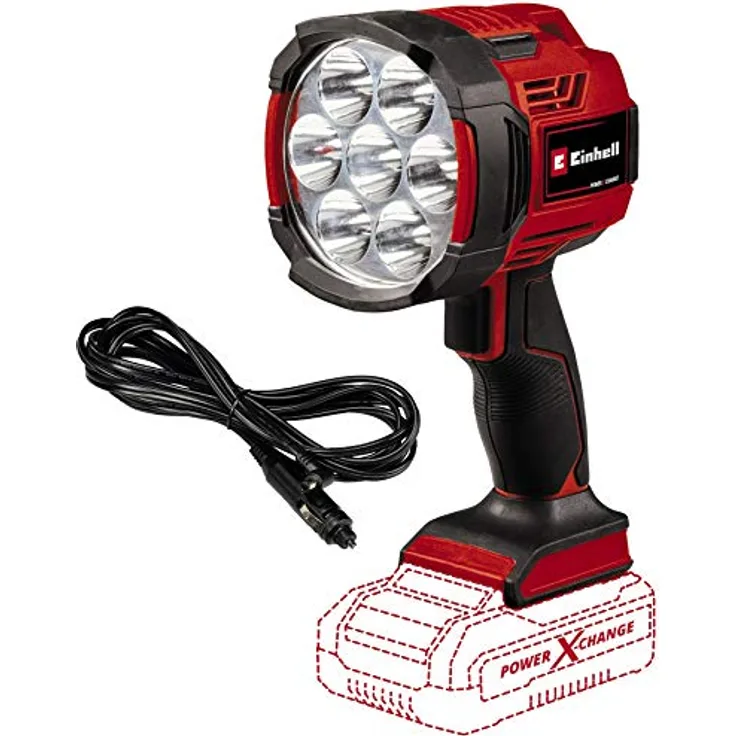 Einhell Akku-Lampe TE-CL 18/2500 LiAC-Solo Power X-Change (LiIon, 18V, 2500lm Lichtstrom durch 7 LEDs, 6500K Lichttemperatur, Stativgewinde, ohne Akku und Ladegerät)